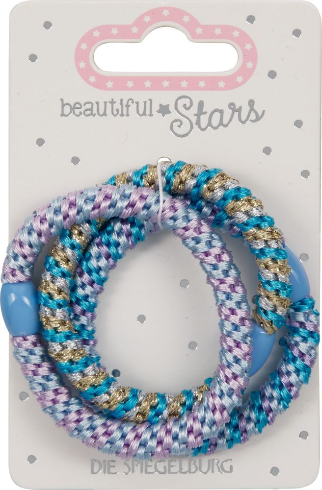 Haargummis Geflochten no.3 - beautiful Stars (verschiedene Designs, 1 Set)