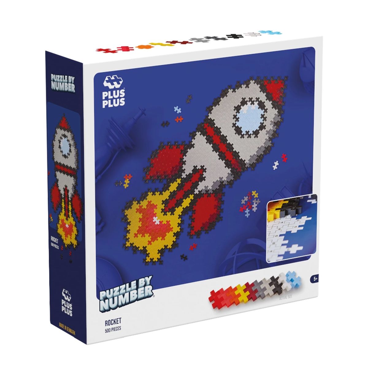 PLUS PLUS Mini-Bausteine Puzzle Rakete (500 Stück)