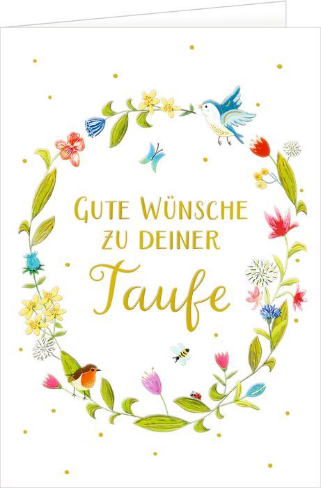 Grußkarte - Glückwünsche zur Taufe (verschiedene Designs, 1 Stück)