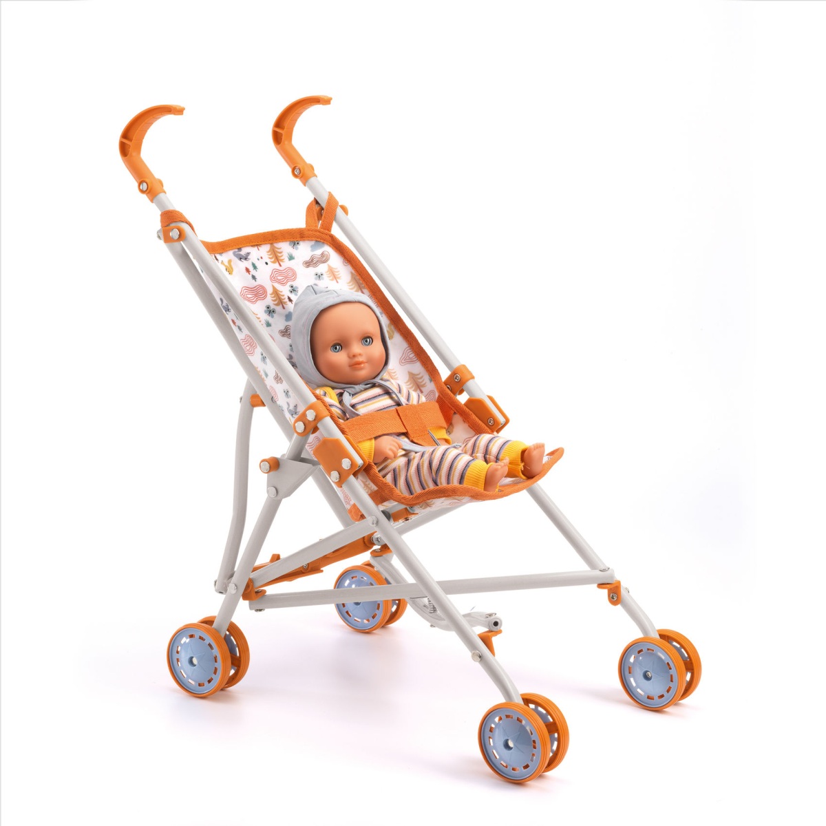 Pomea Puppenwagen - Puppenbuggy Forest (54 cm) - Djeco