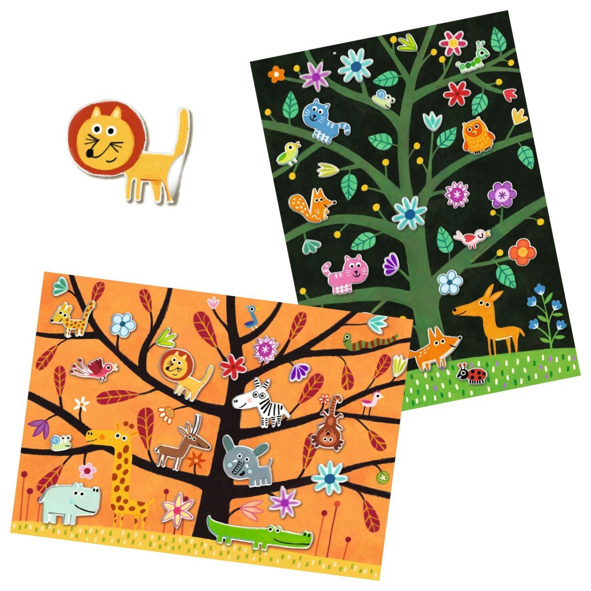 Sticker: Tiere auf dem Baum - Djeco