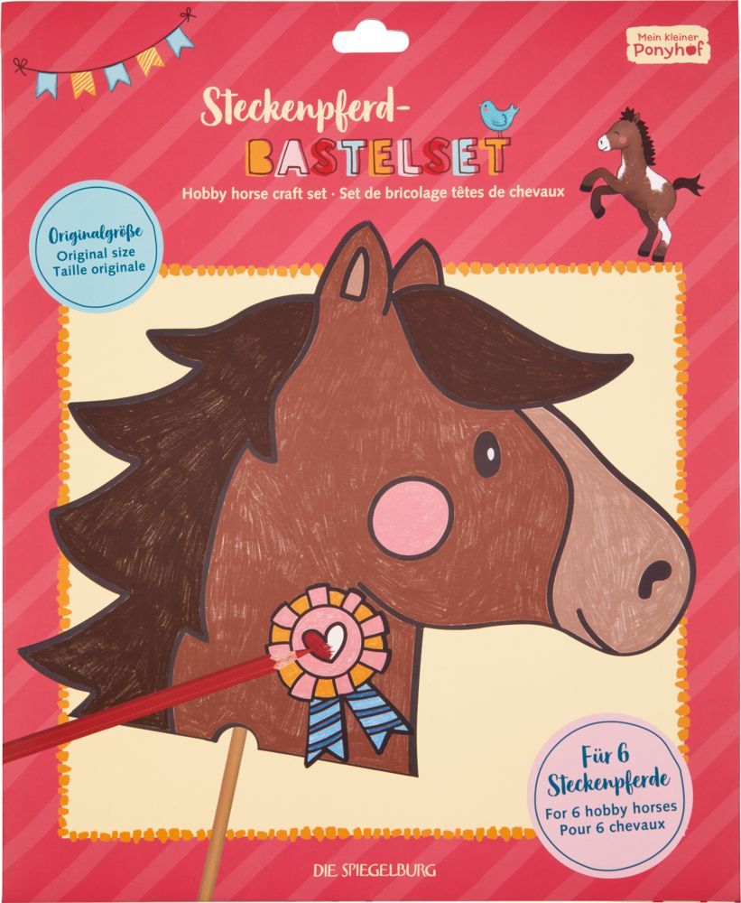 Steckenpferd-Bastelset - Mein kleiner Ponyhof - 6er Set