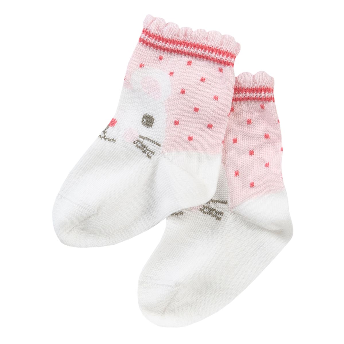 Socken GOTS hellrosa gemustert 15-16