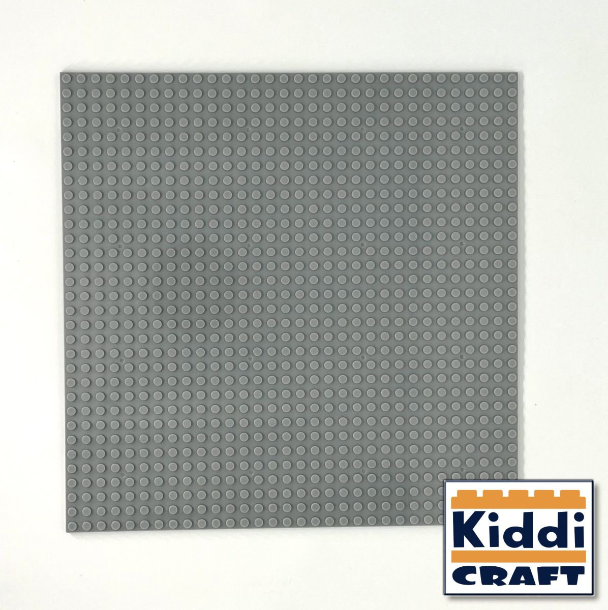 Stapelbare Bauplatte 32 x 32 Noppen hellgrau - Kiddicraft