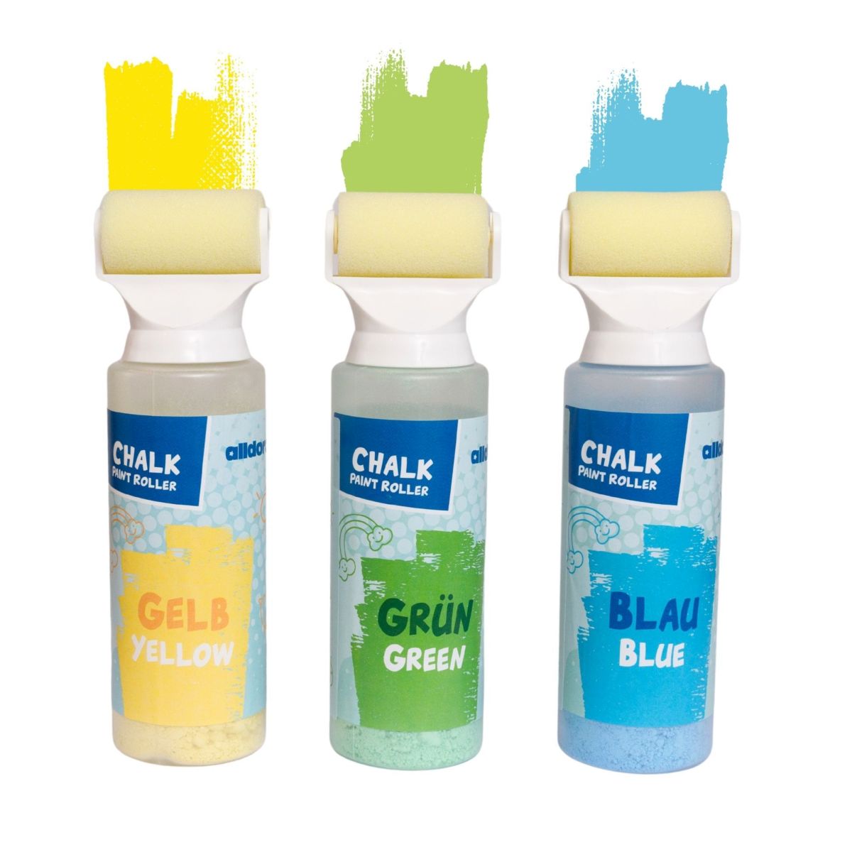 Kreideroller-Set mit 3 Farben - Alldoro