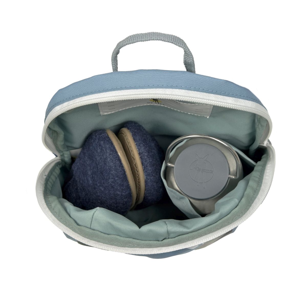 Kindergartenrucksack Tiny - Traktor, Blau-Oliv -  Lässig