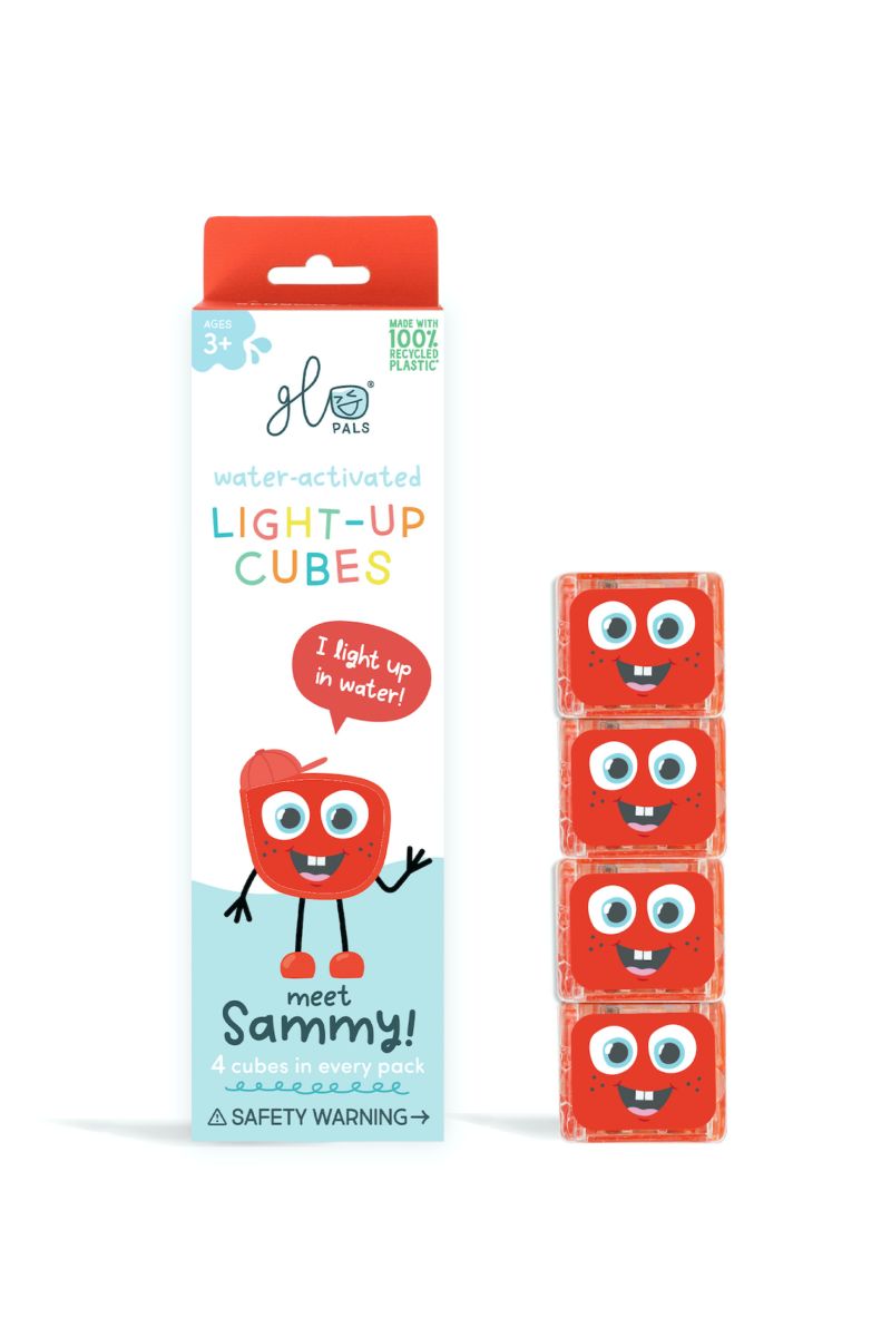 Glo Pals Leuchtende Badewürfel rot (4er Set)