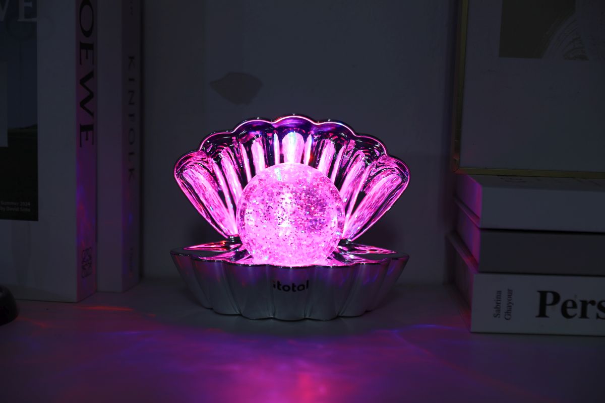 iTotal - Muschel-Lampe silber
