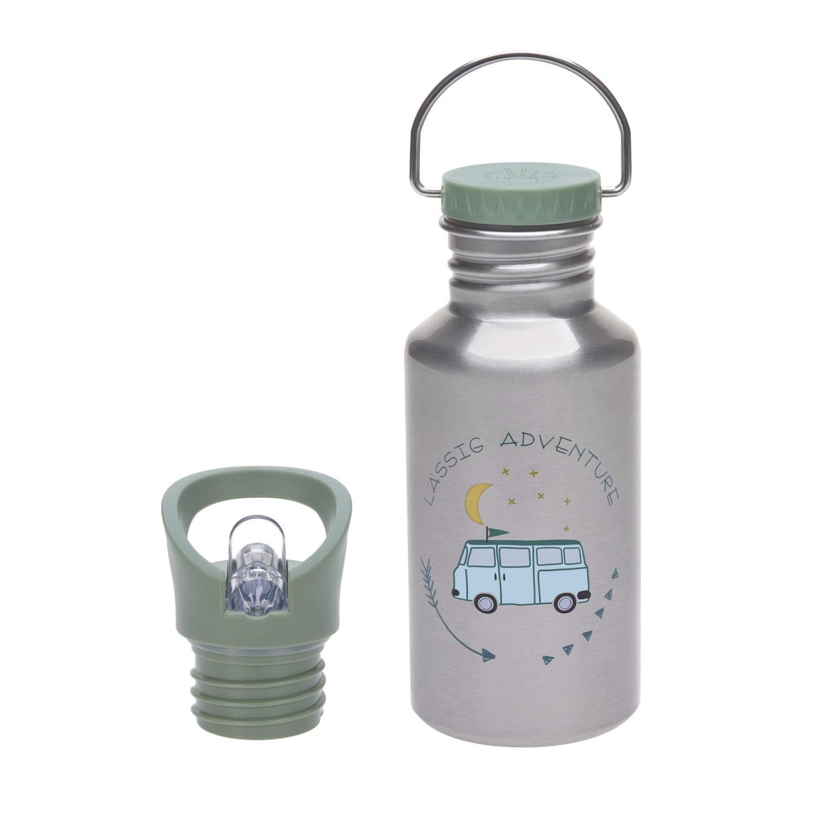 Kinder Trinkflasche Edelstahl Adventure Bus  - Lässig