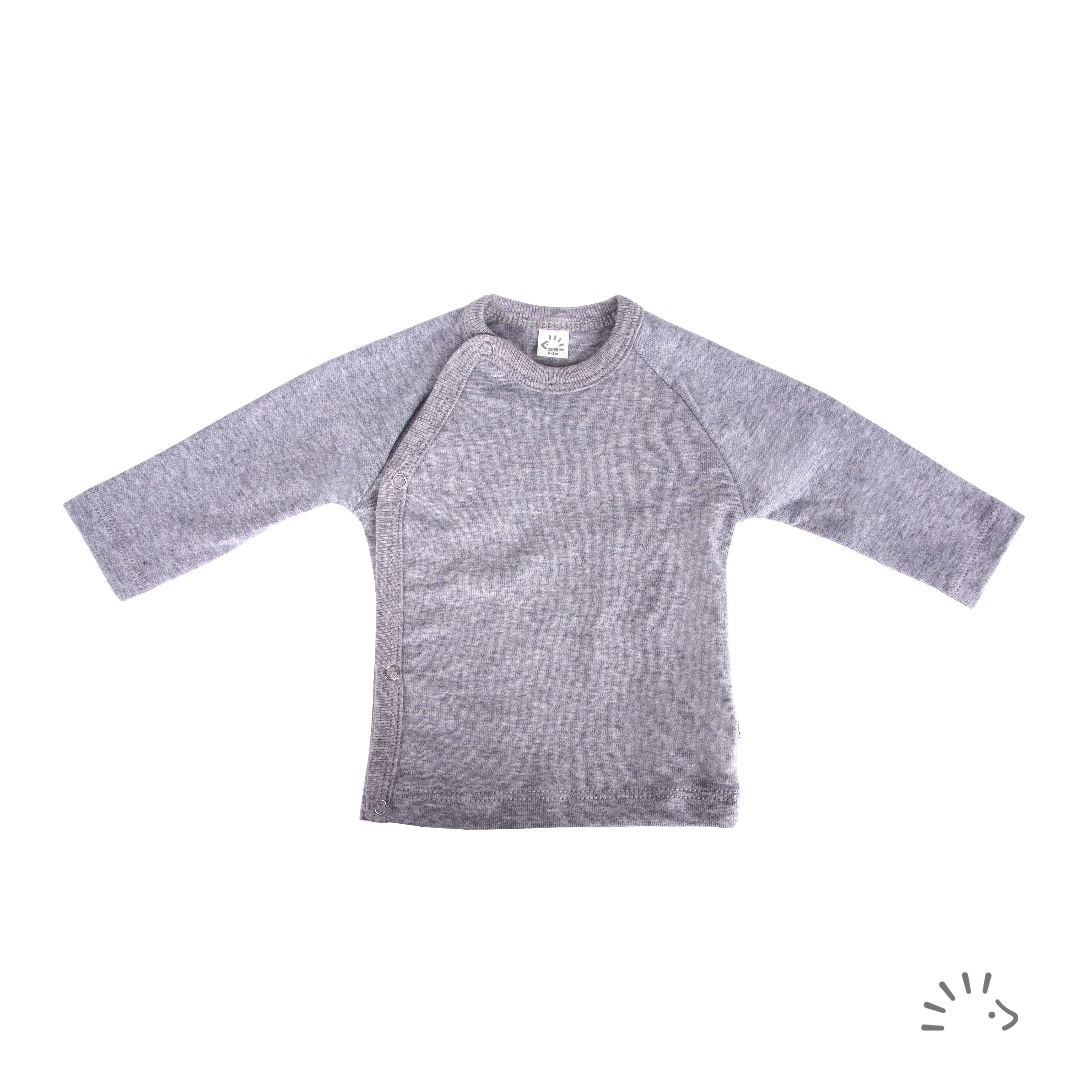 iobio Wickelhemd Jersey grau 62-68