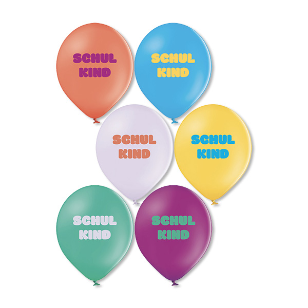 Ballons "Schulkind" Naturkautschuk – Rainbow - Ava & Yves