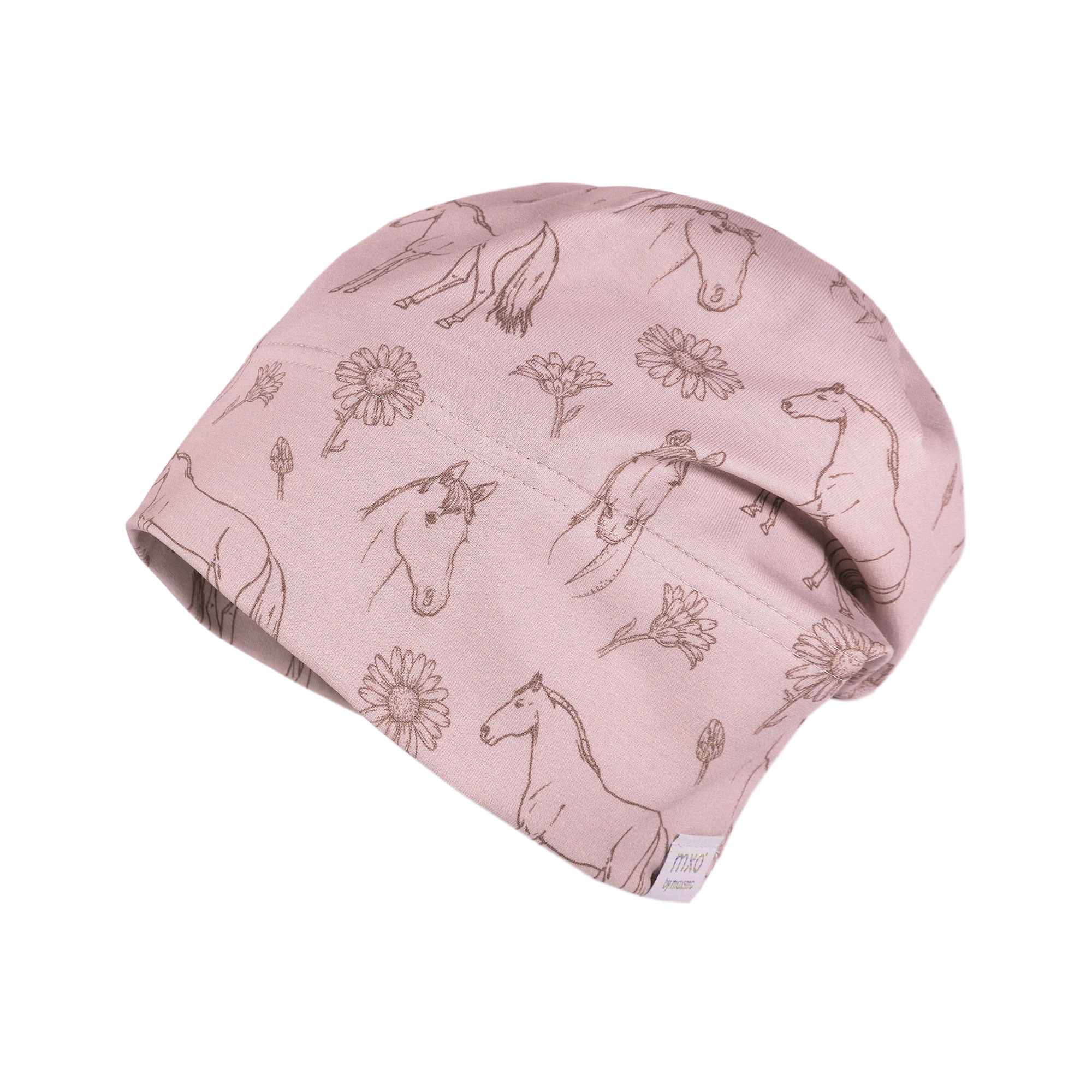Maximo Kids-Beanie lila Pferde Gr. 49