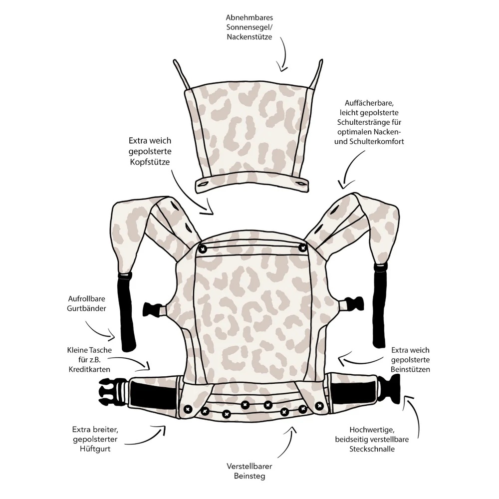 sandiia® Babytrage Tiimeless Leodiia Sand