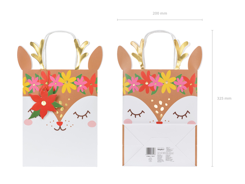 Geschenktüte Reh 23 cm - Party Deco