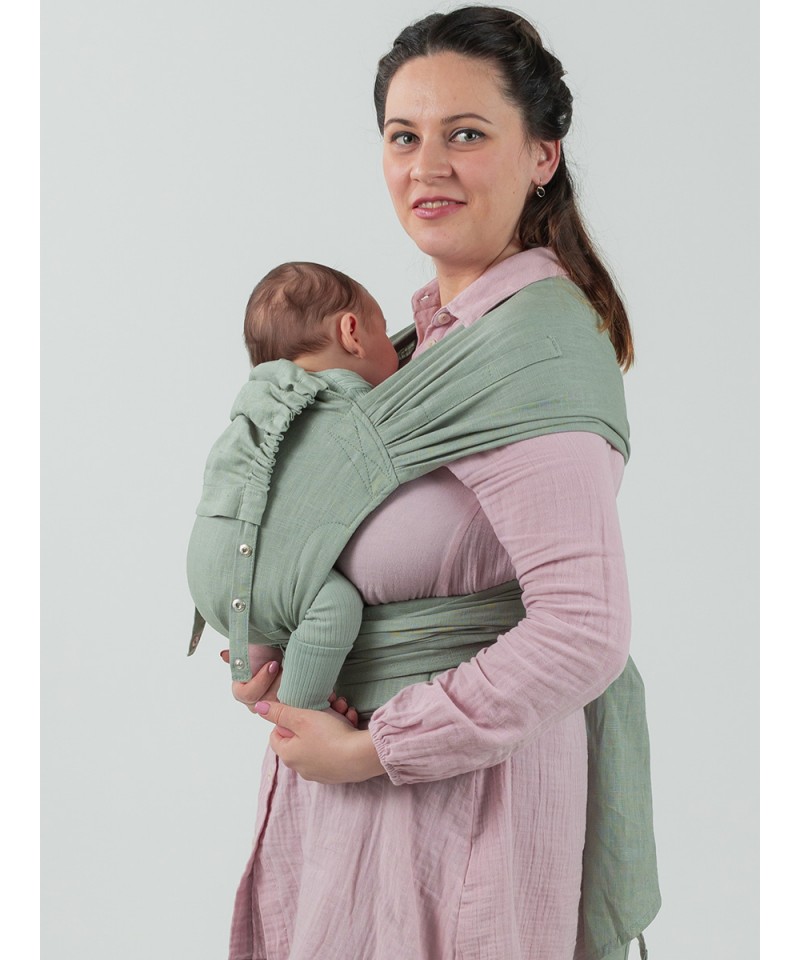 Isara Quick Tie Carrier Sage Green Linen