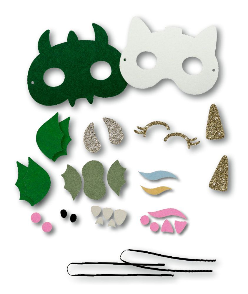 Mein kleines Bastelset: Filz-Masken (Einh./Drache) - Mini-Künstler