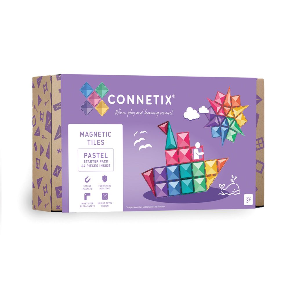 CONNETIX PASTEL Starter Pack Magnetbausteine 64-teilig