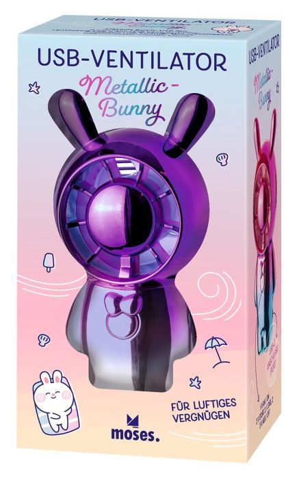 USB-Ventilator Metallic-Bunny (verschiedene Designs, 1 Set)