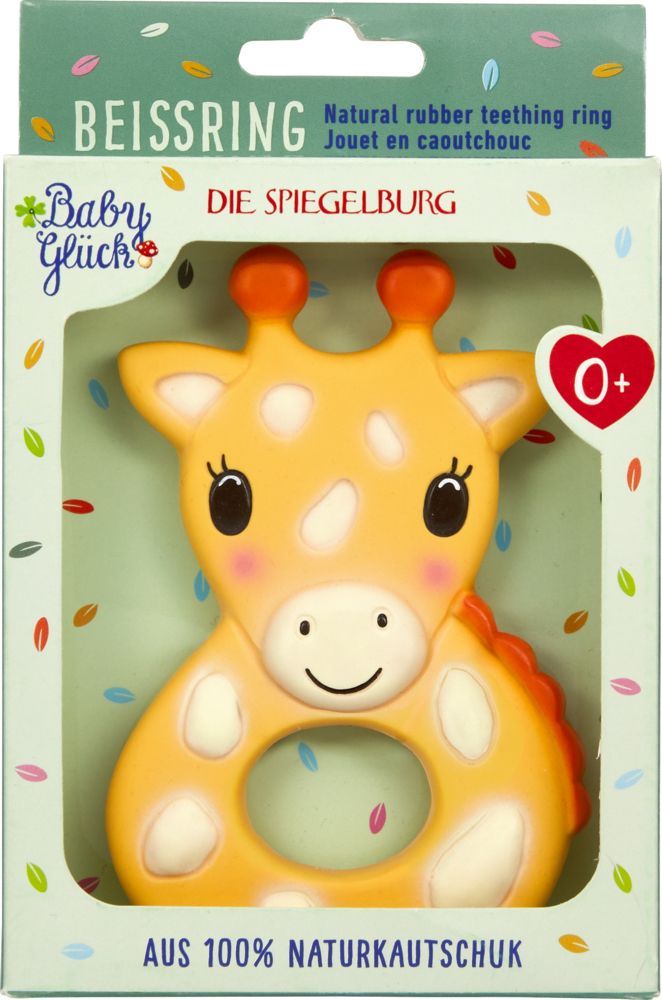 Beißring aus Naturkautschuk Giraffe - BabyGlück