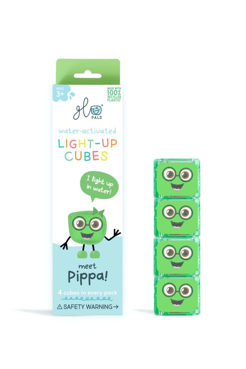 Glo Pals Leuchtende Badewürfel grün (4er Set)