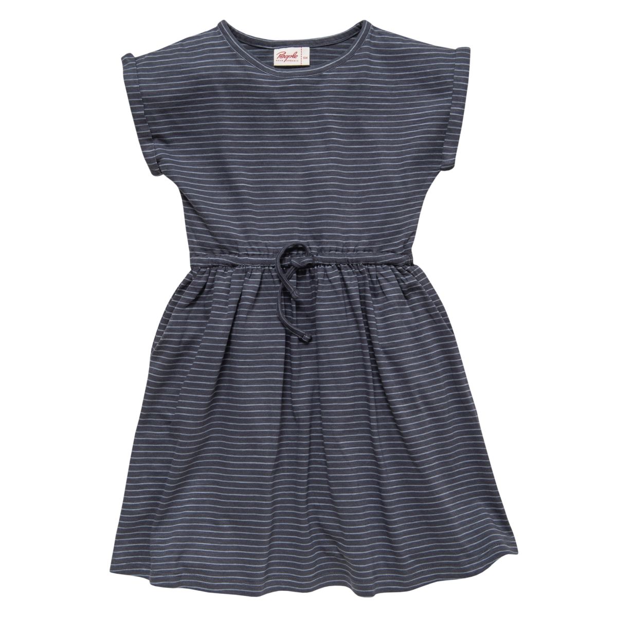 Kleid kurz blau GOTS - 104