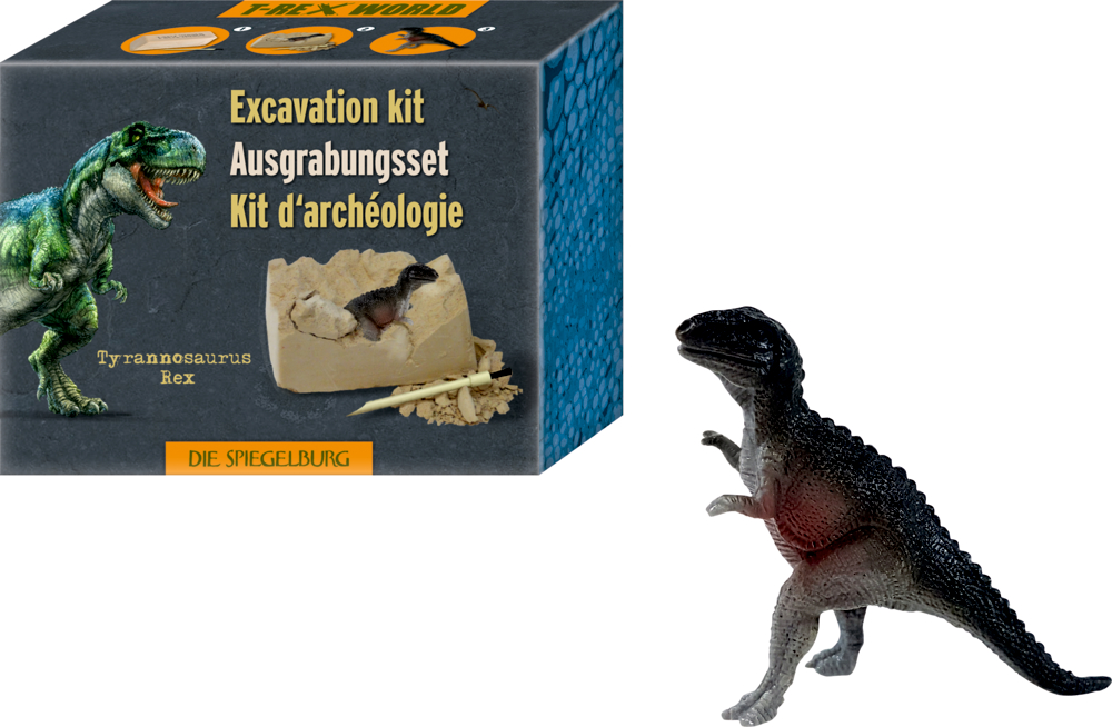 Mini-Ausgrabungsset Dino-Figur T-Rex World (1 Stück, verschiedene Designs)