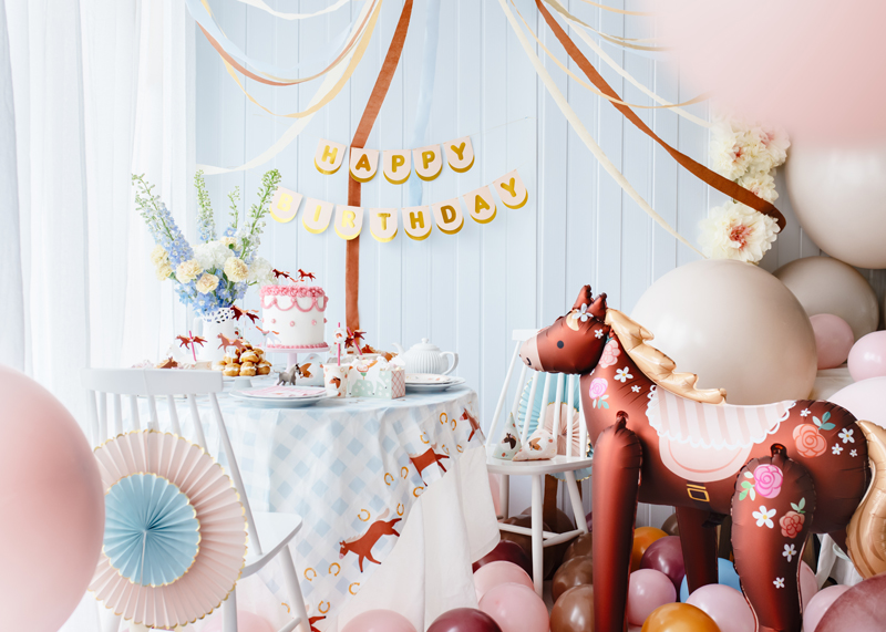 Folienluftballon Pferd, 110 x 126 cm - Party Deco