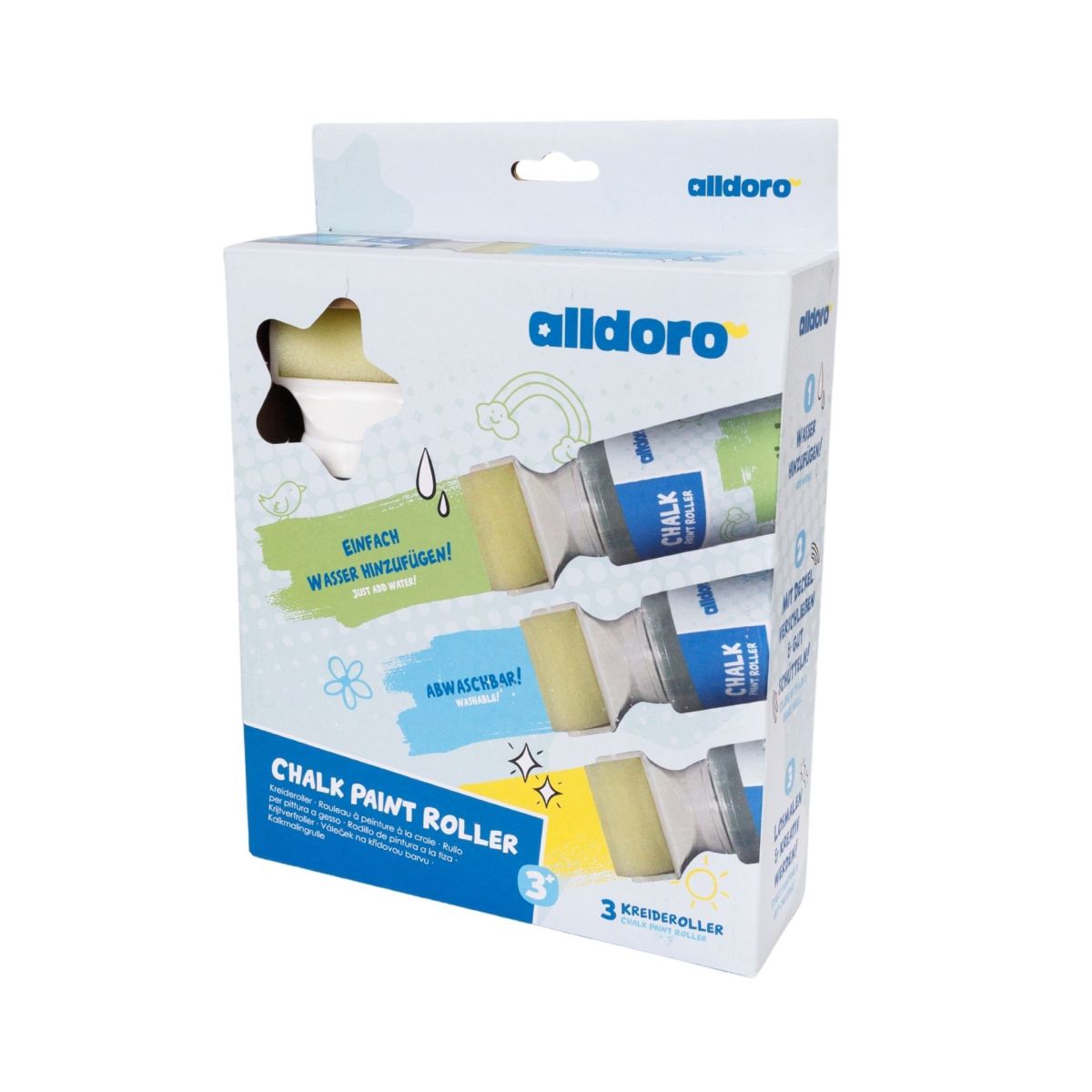 Kreideroller-Set mit 3 Farben - Alldoro
